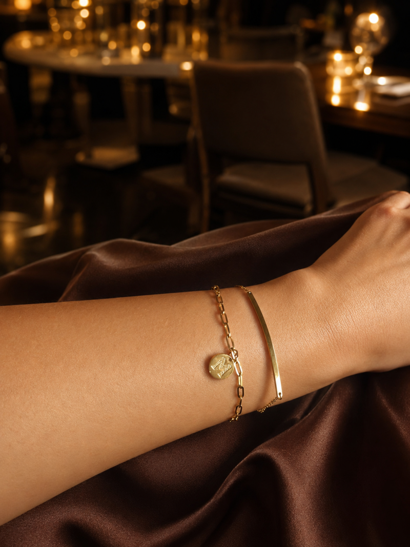 14K Gold Plated Stainless Steel Minimalist Bracelet