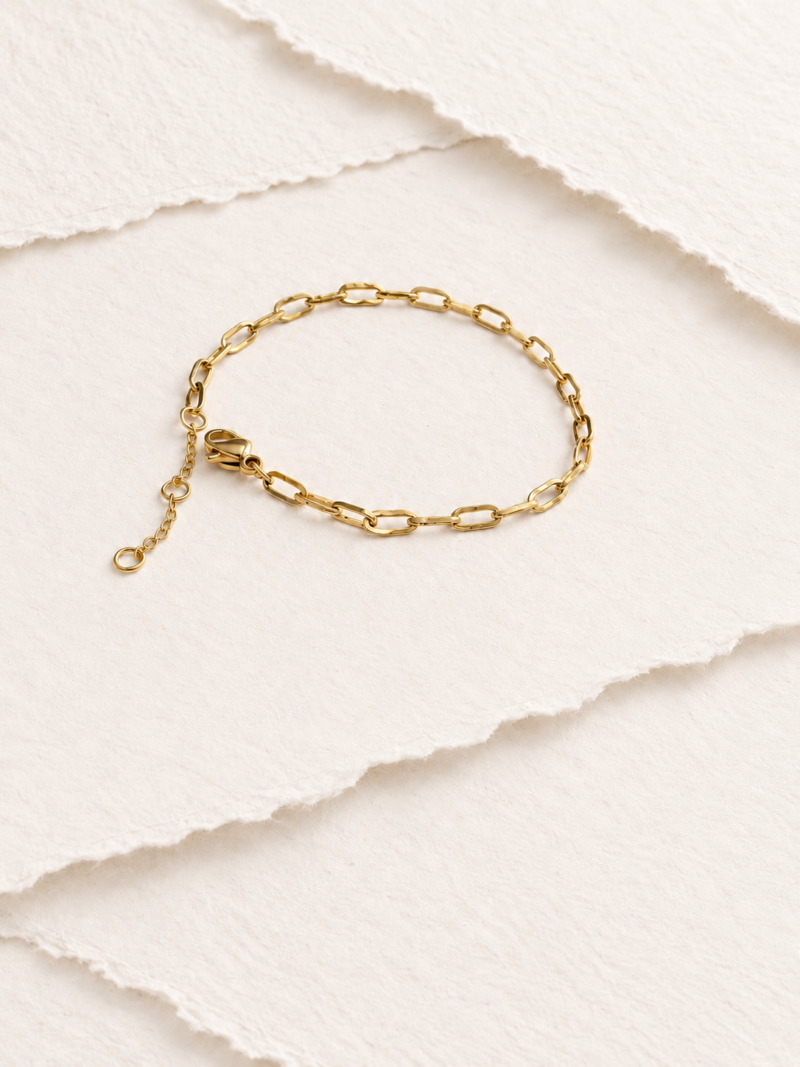 14K Gold Plated Stainless Steel Minimalist Bracelet