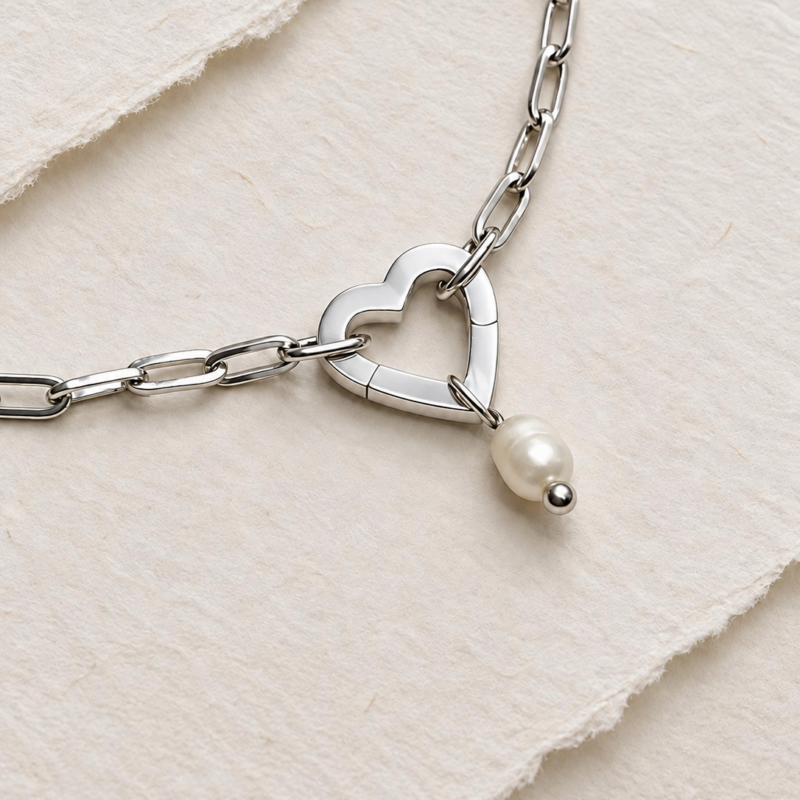 Stainless Steel Silver Colour DIY Link Chain Bracelet