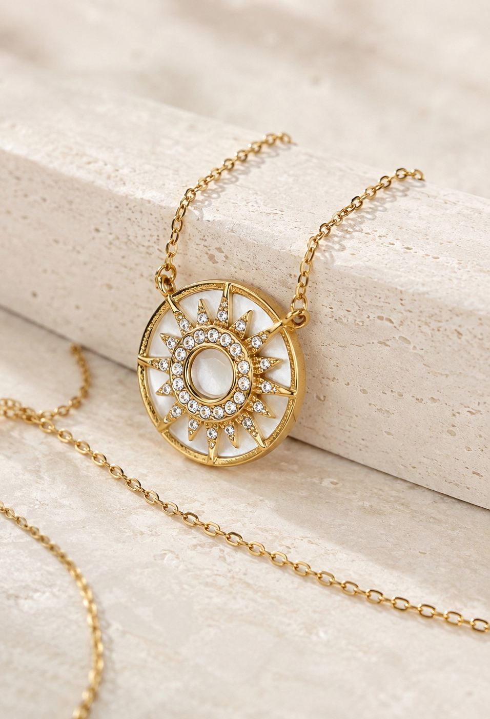 18K Gold Stainless Steel Shell Necklace