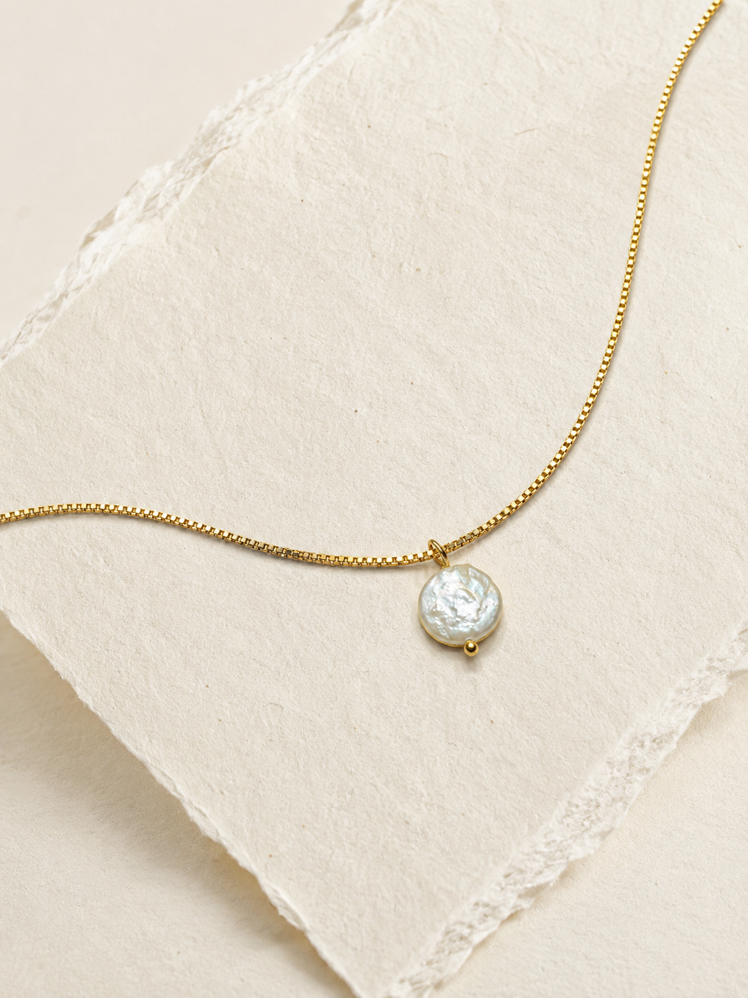 8K Gold Stainless Steel Shell Minimalist Pendant Necklace