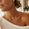 14K Gold Plated Chain Choker Necklace