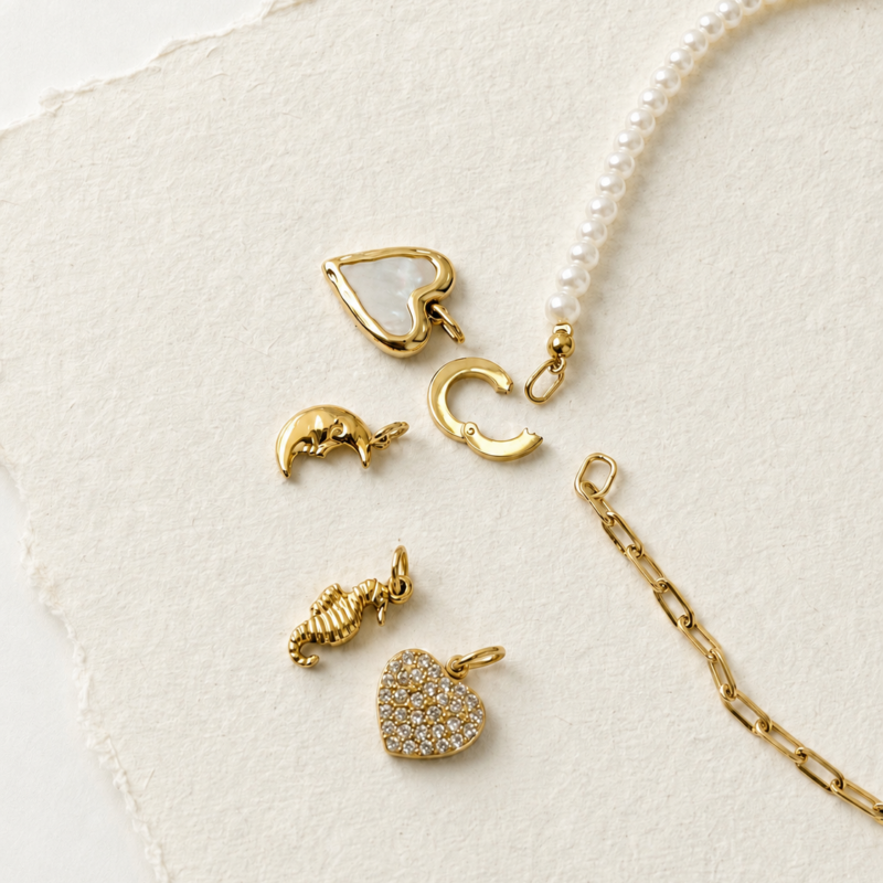 N00011 3 14K Gold Plated Stainless Steel DIY Necklace