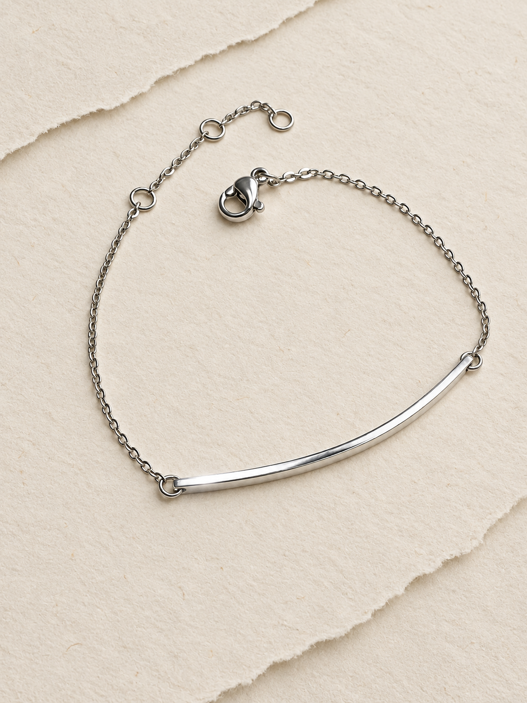 Stainless Steel Silver Colour Minimalist Bracelet