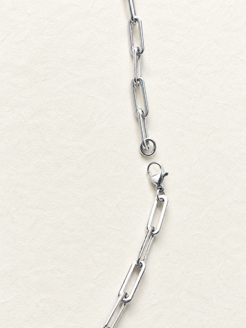 Stainless Steel Silver Colour Chain Choker Necklace
