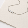 Stainless Steel Minimalist Chain Vertical Pendant Silver colour Necklace